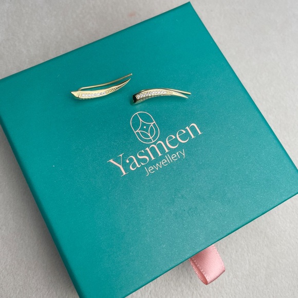 Gold Vermeil CZ Crawler Earrings - Picture 8 of 9